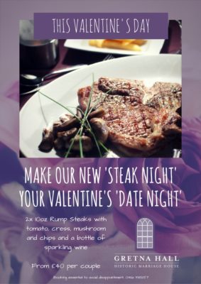 Gretna Hall Valentines Steak
